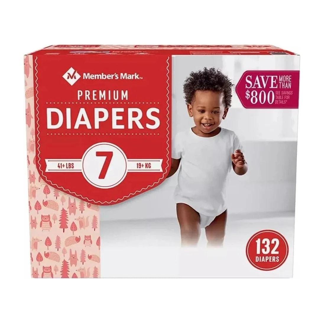 Member's Mark Size 7 Diapers, 132 Count