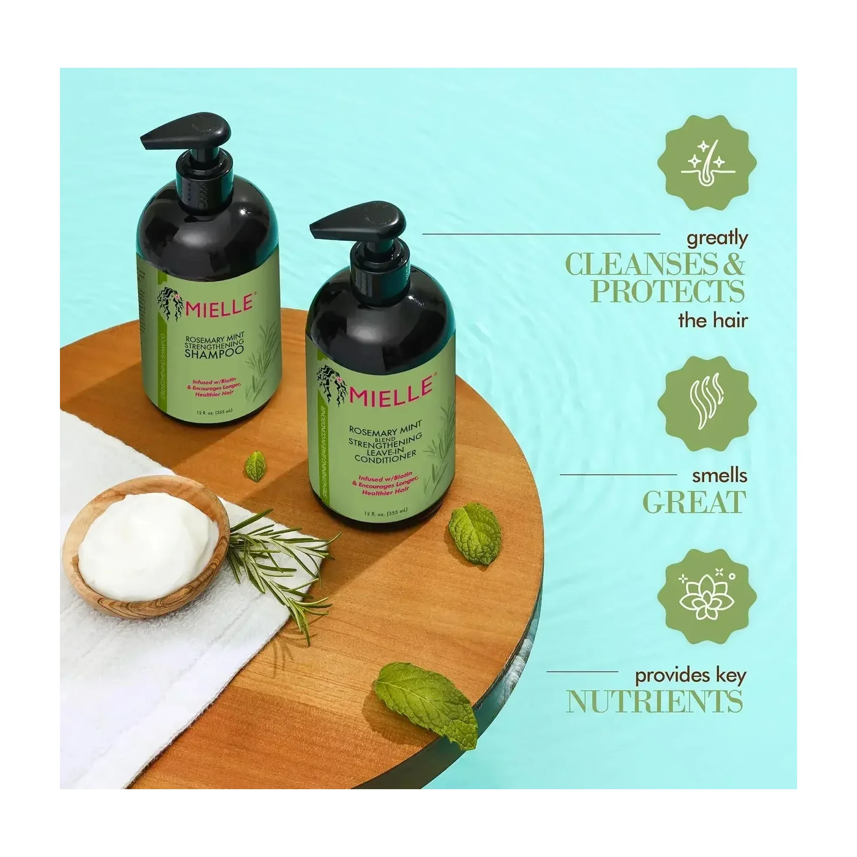 Mielle Rosemary Mint Shampoo in Kenya - Strengthening With Biotin