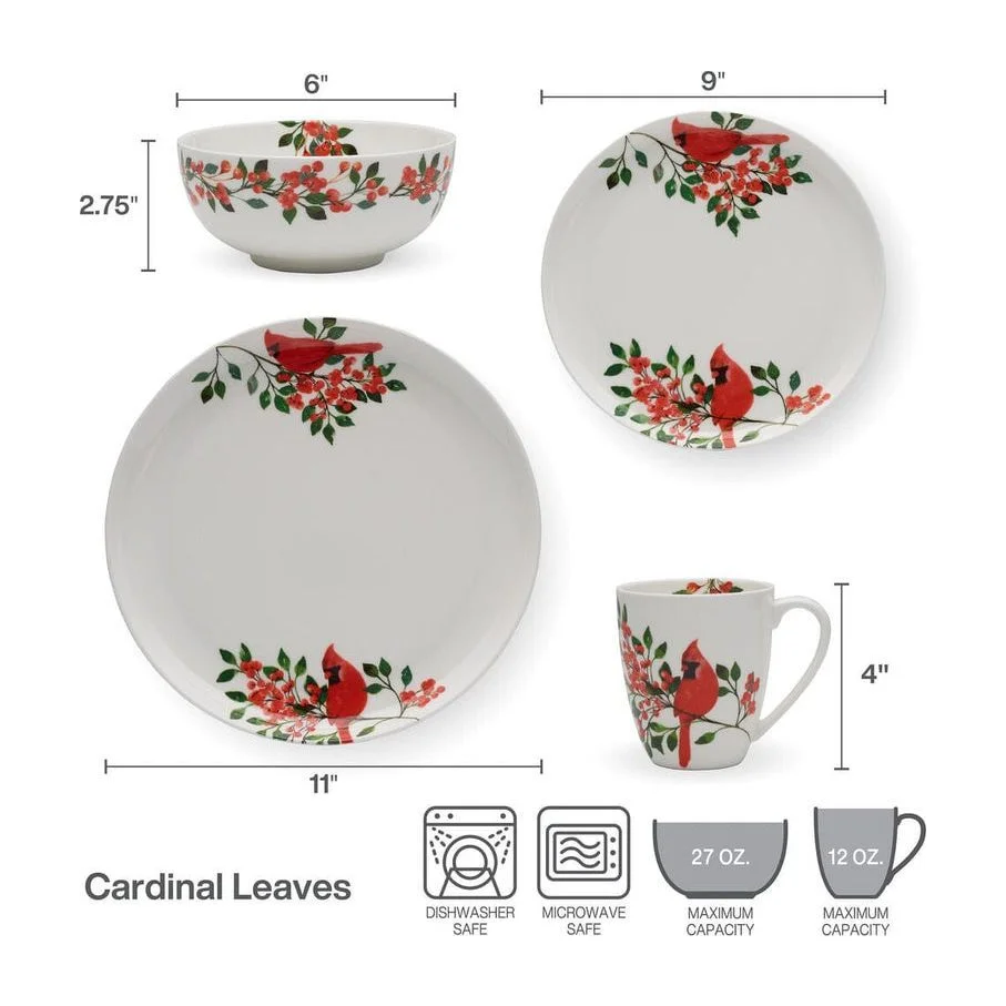 Mikasa  16 Piece Dinnerware Set (Choose  Color)