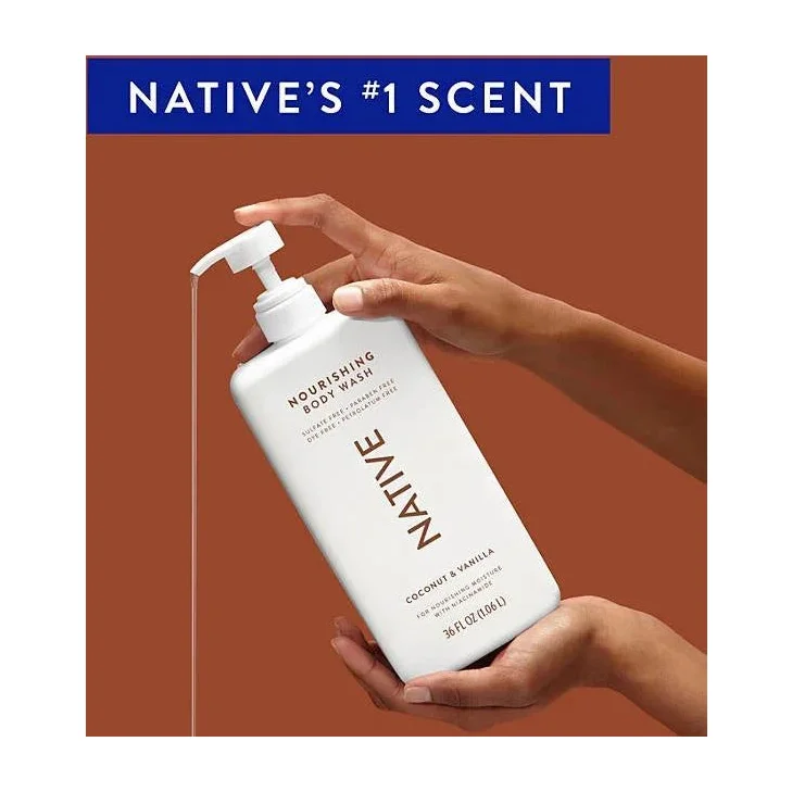 Coconut Body Wash in Kenya - Native Nourishing Coconut and Vanilla, 2 Pack