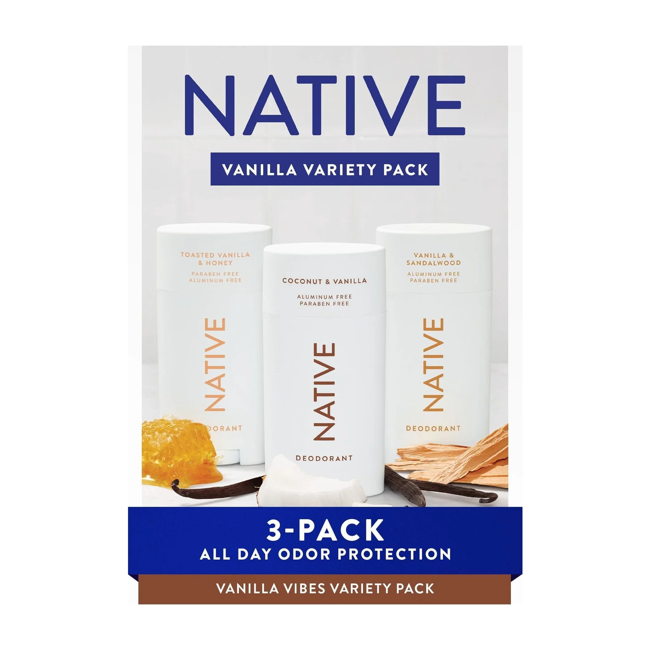 Native Aluminum Free Deodorant, 3 Pack (Choose Scent)