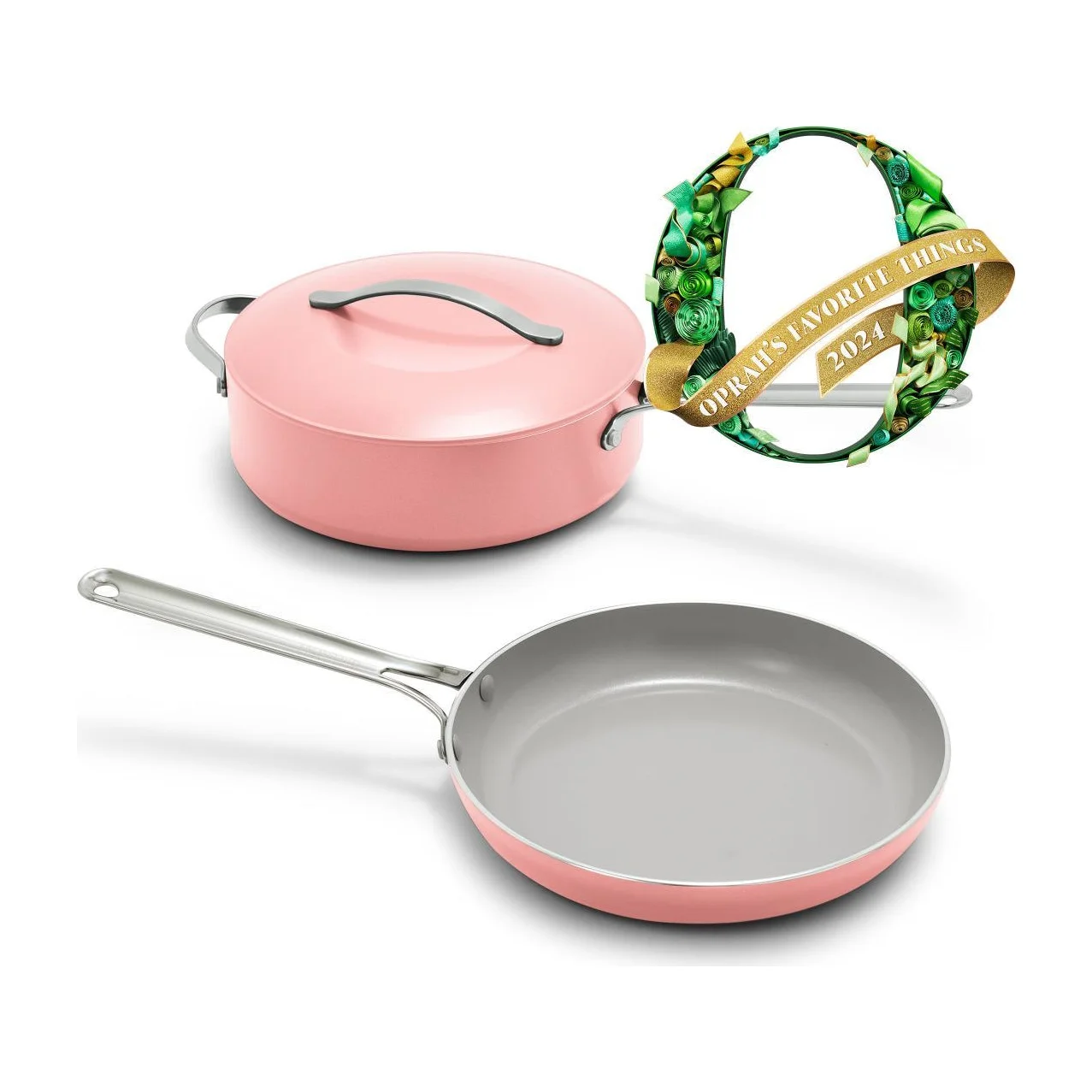 GreenPan Nova Ceramic Nonstick 3 Piece Cookware Set, Coral