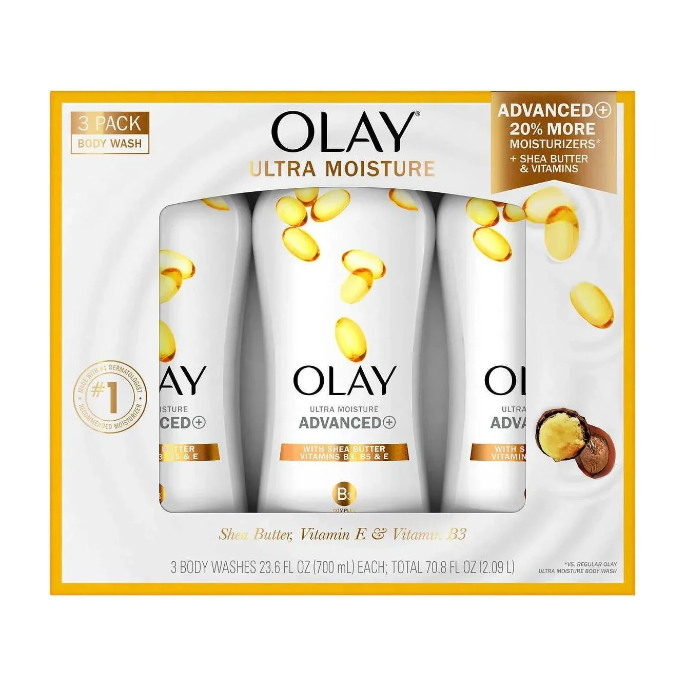 Body Wash in Kenya - Olay Advanced Moisture Renewal, 3 Pack