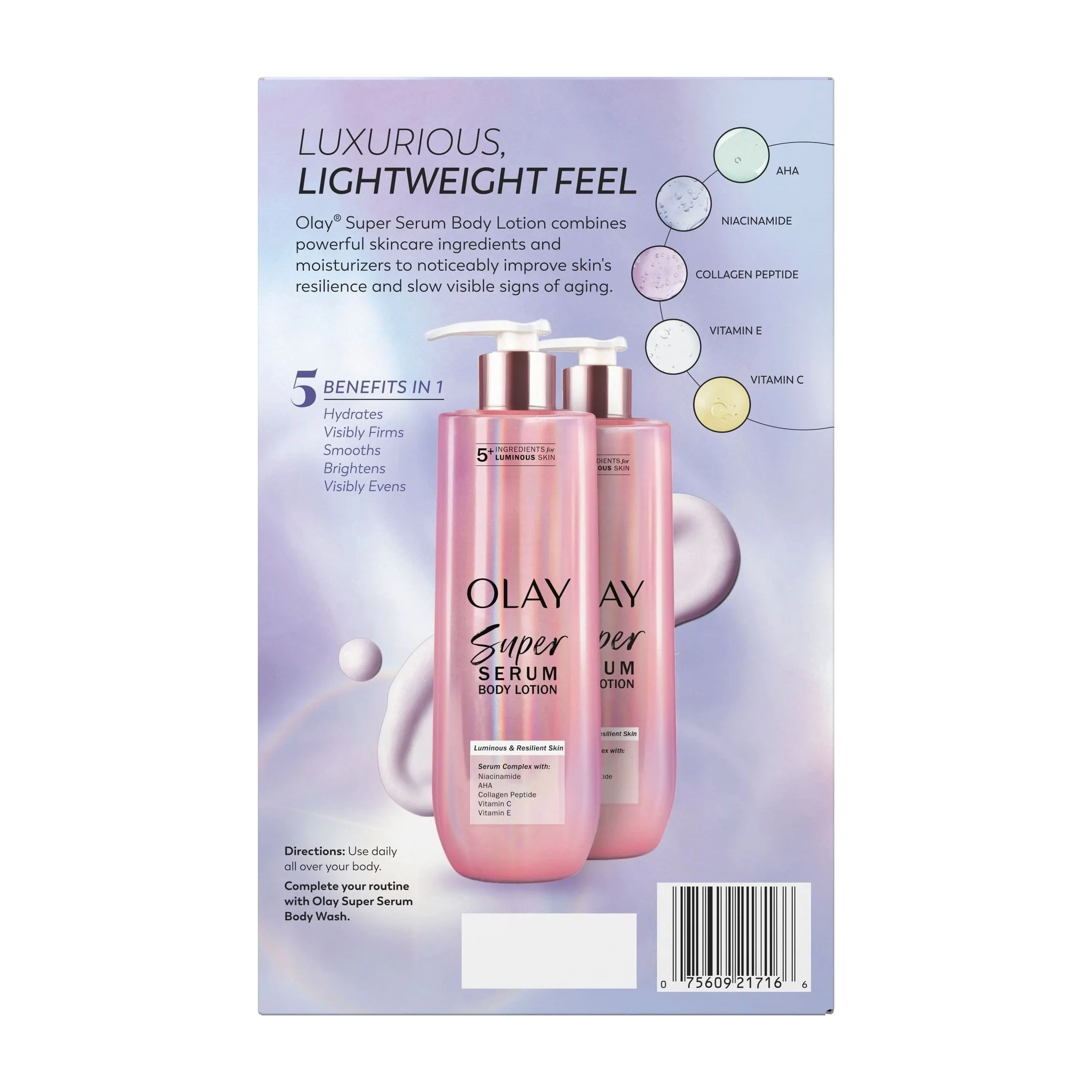 Olay Super Serum Hand and Body Lotion, 24hr Moisture (2 Pack)