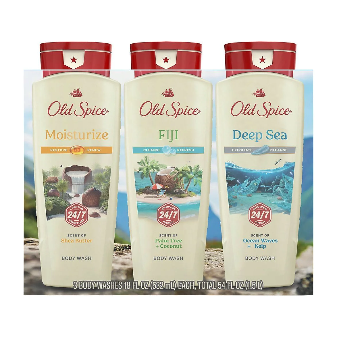 Old Spice Body Wash in Kenya - Variety Triple Pack for Men