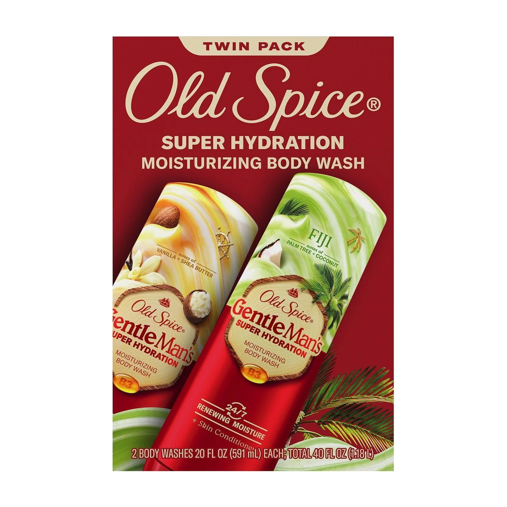 Old Spice Body Wash in Kenya - Gentle Man Super Hydration, 2 Pack