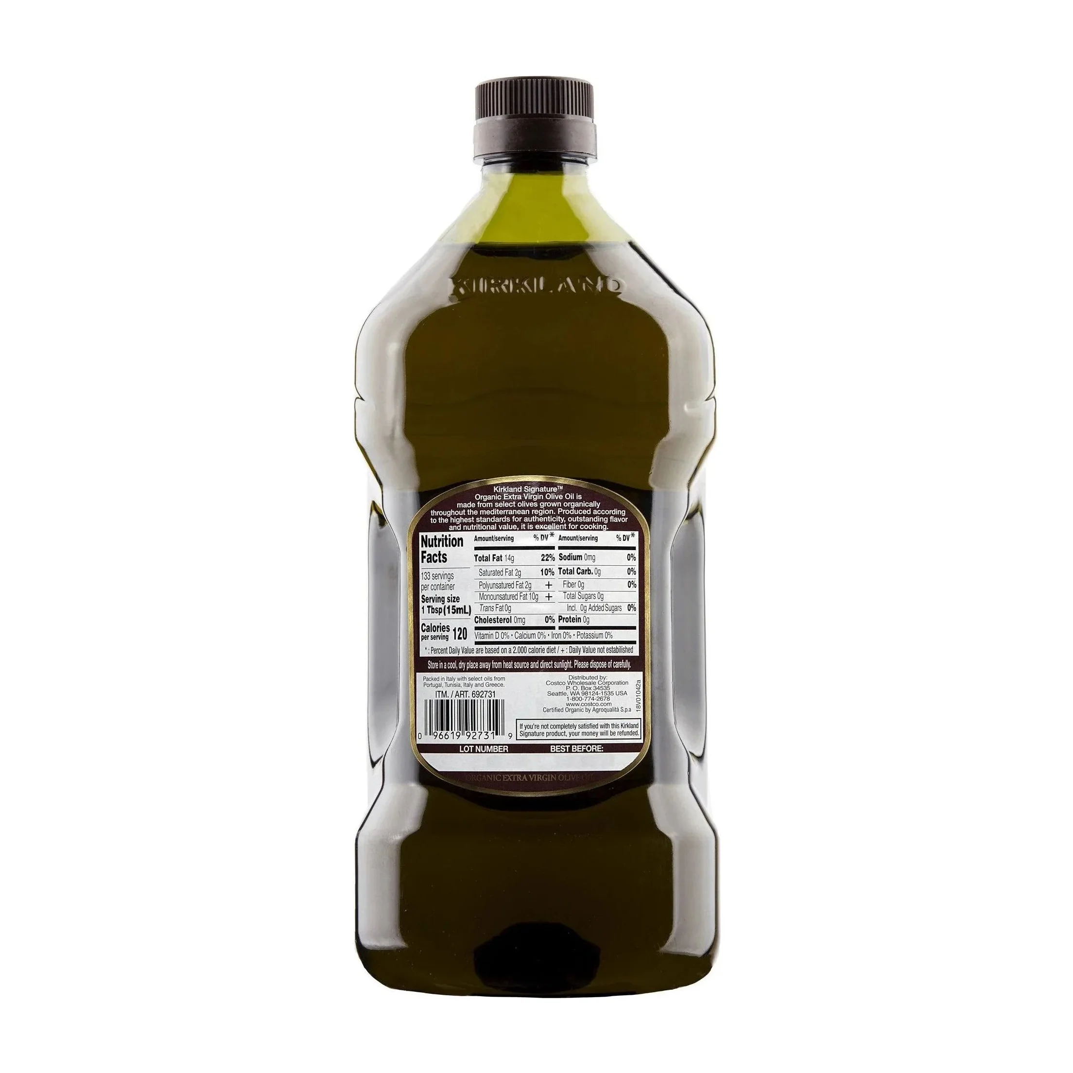 Organic Olive Oil in Kenya - Kirkland Extra Virgin, 2 Litres