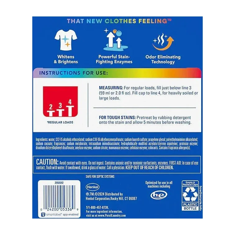 Persil ProClean Liquid Laundry Detergent, 112 Total Loads