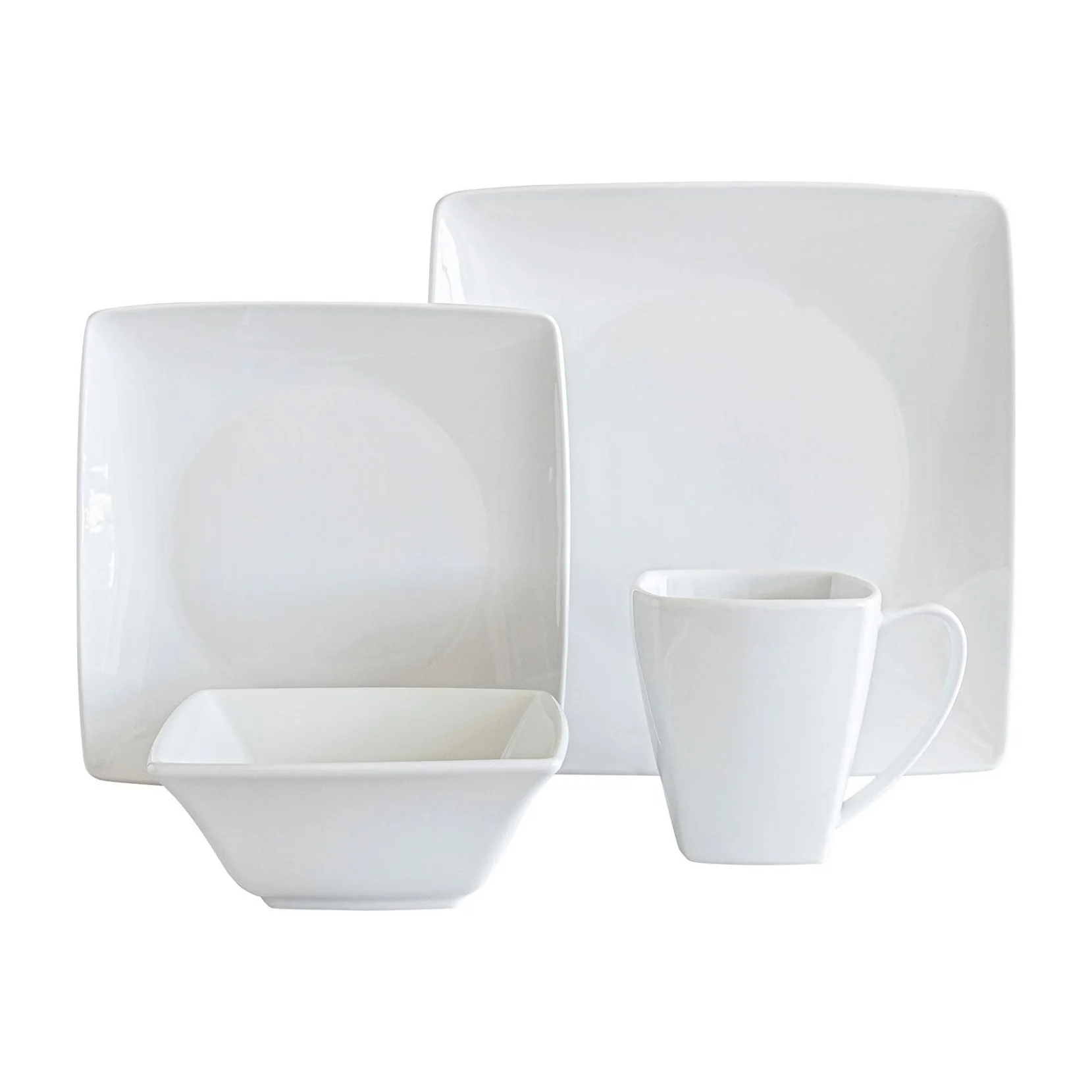 Dinnerware Set in Kenya - Over&Back 32-Piece White Porcelain Square