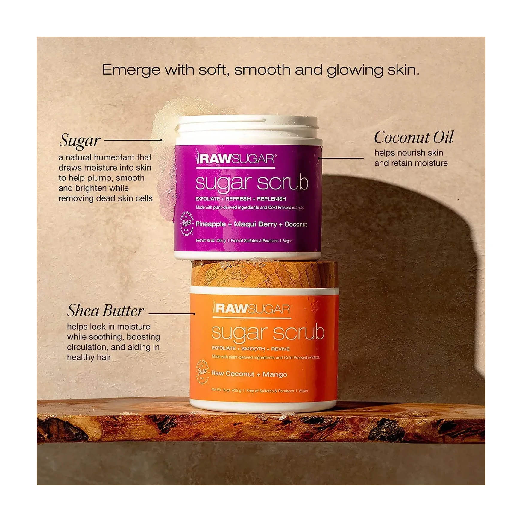 Raw Sugar Exfoliating Scrub Set in Kenya - Natural Body Scrub