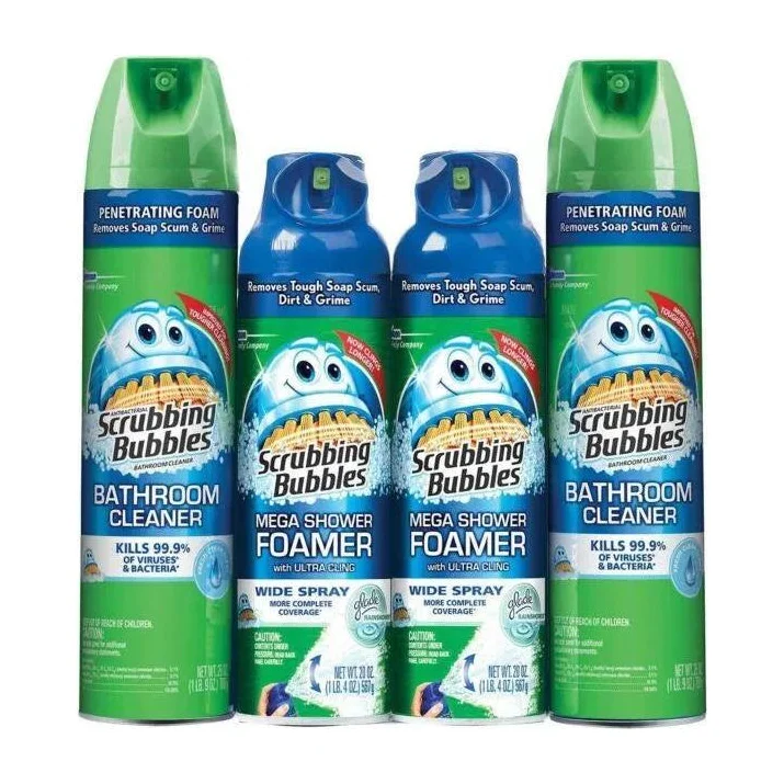 Foaming Bathroom Cleaner in Kenya - Scrubbing Bubbles Rainshower, 4 Pack