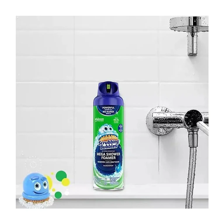 Scrubbing Bubbles Mega Shower Foamer Aerosol, Rainshower (3 Pack)