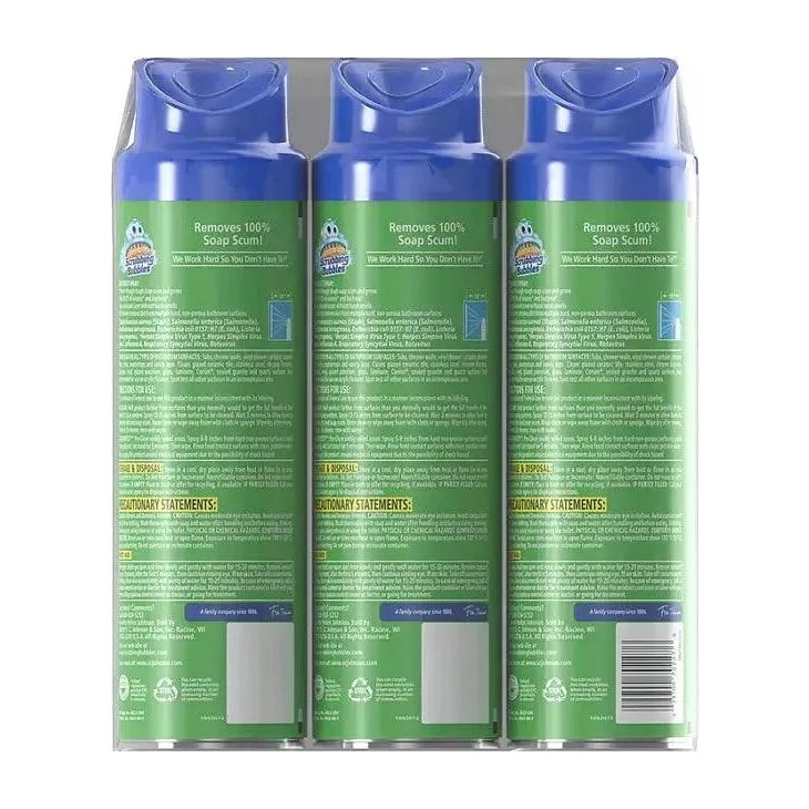 Scrubbing Bubbles Mega Shower Foamer Aerosol, Rainshower (3 Pack)