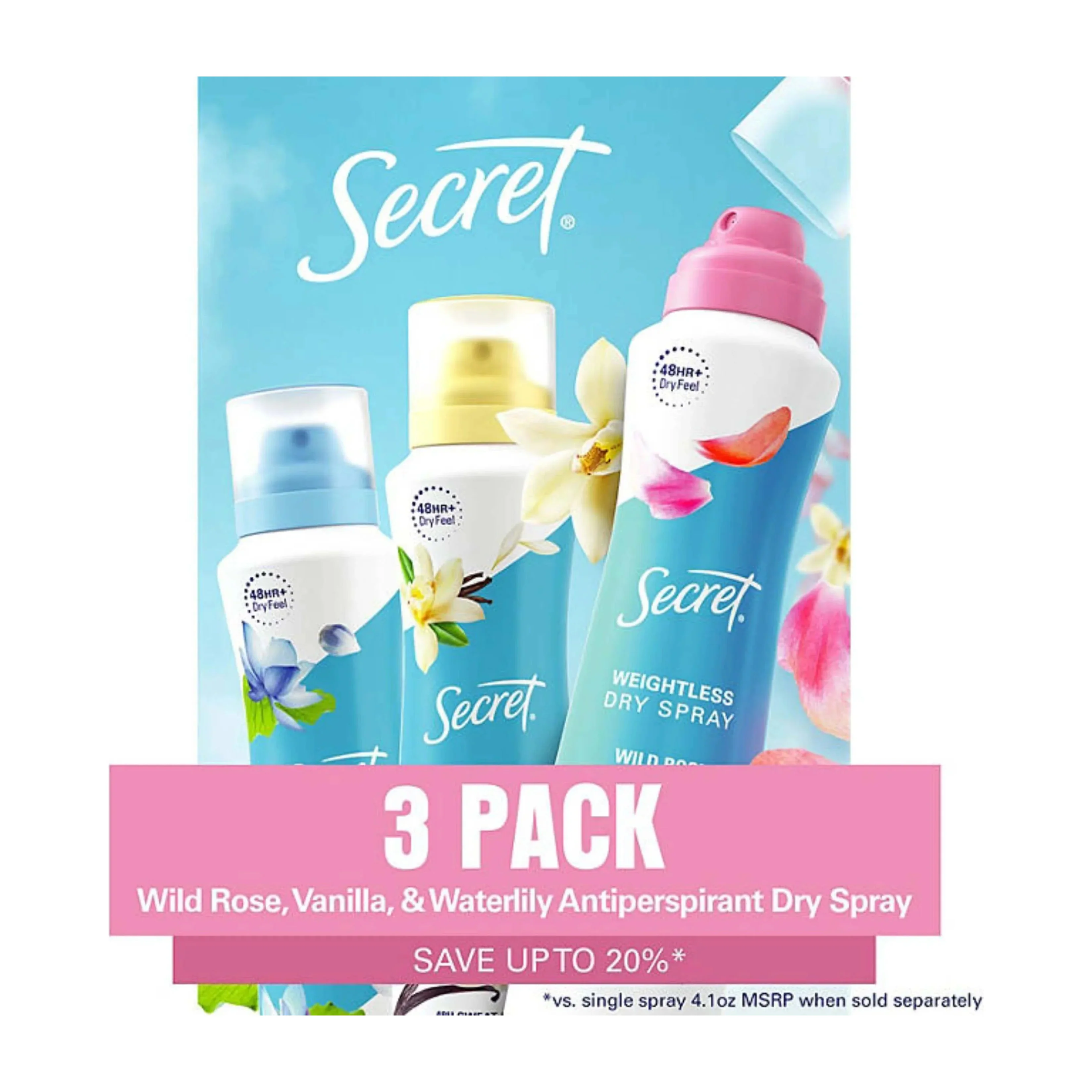 Antiperspirant Deodorant in Kenya - Secret Dry Spray for Women, 3 Pack