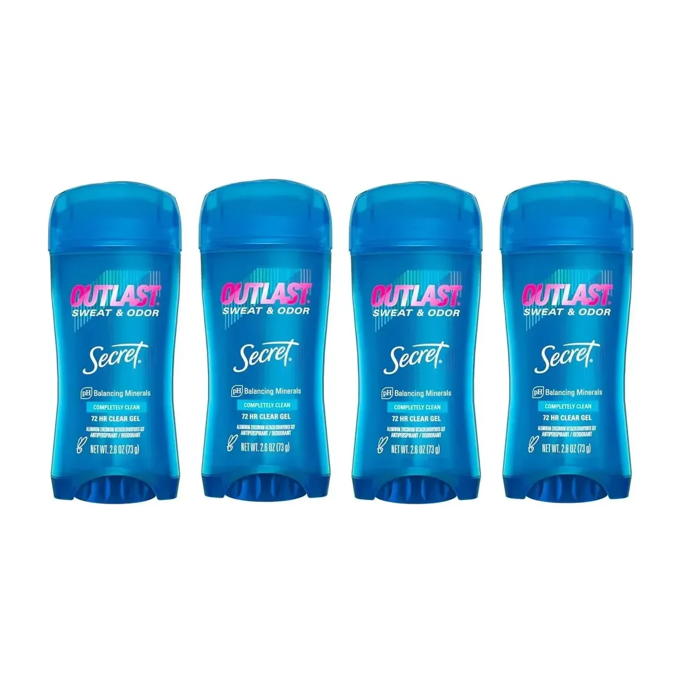 Secret Outlast Clear Gel Deodorant in Kenya - 4 Pack