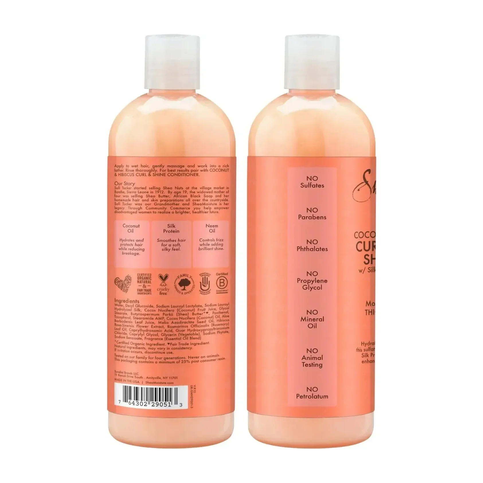 Curl Shampoo and Conditioner in Kenya - SheaMoisture Coconut Hibiscus Set