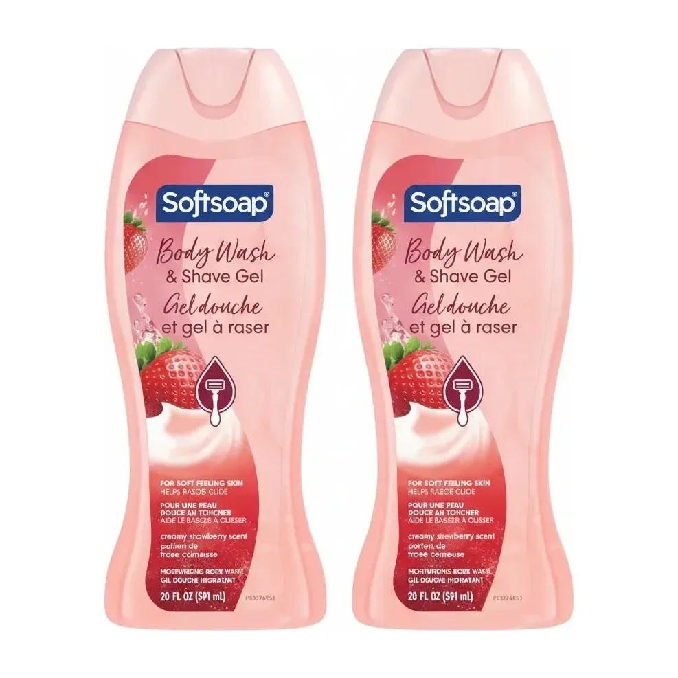 Shave Gel and Body Wash - SoftSoap Shave Gel and Body Wash 2 in 1 Strawberry