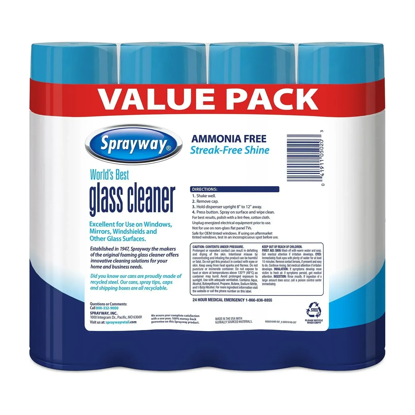 Sprayway Glass Cleaner (4 Pack)