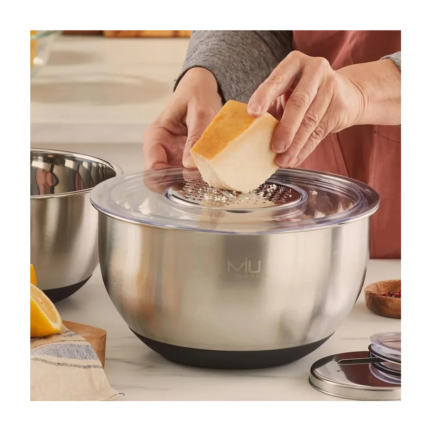 Mixing Bowls in Kenya - MIU Stainless Steel with Graters, 4-Piece