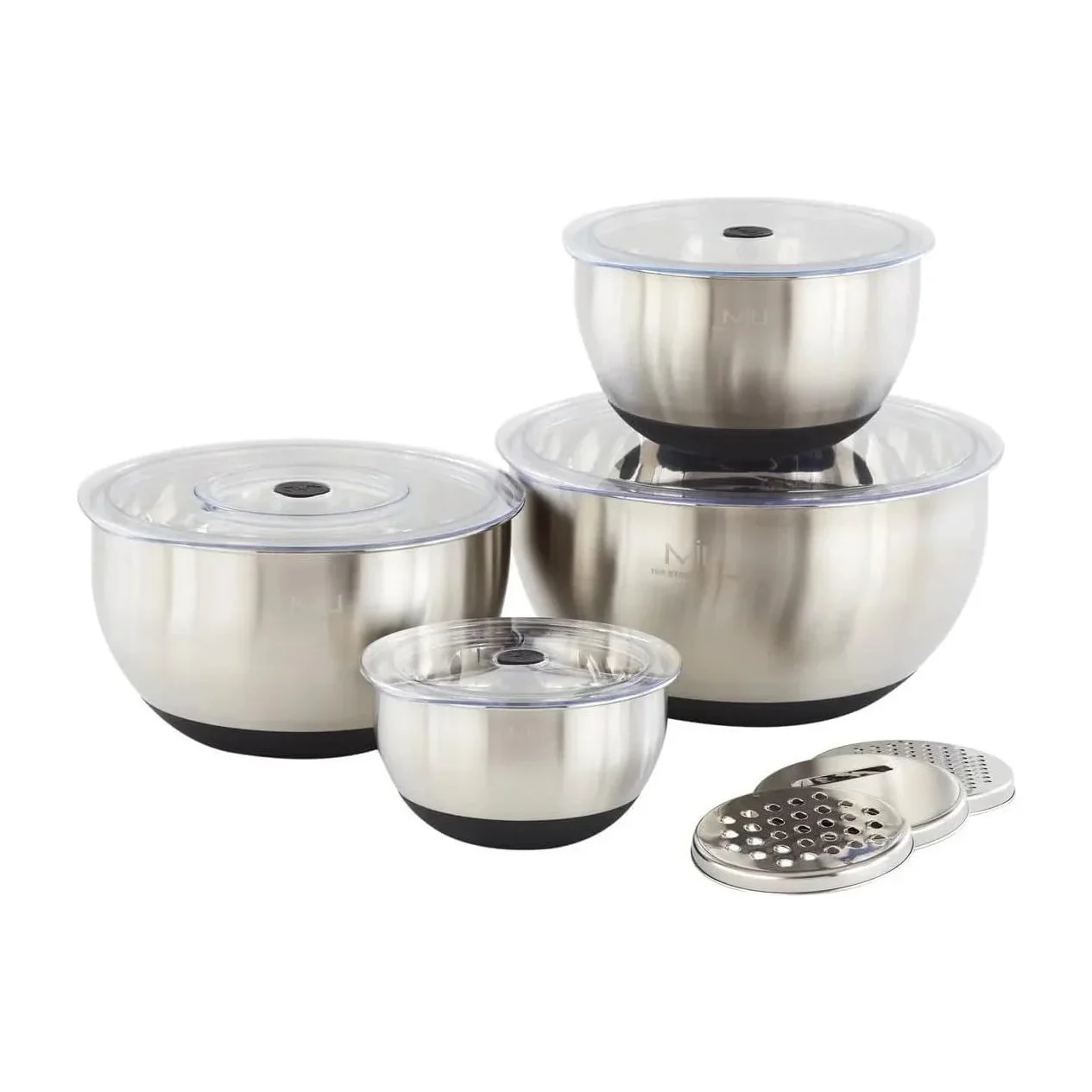 Mixing Bowls in Kenya - MIU Stainless Steel with Graters, 4-Piece