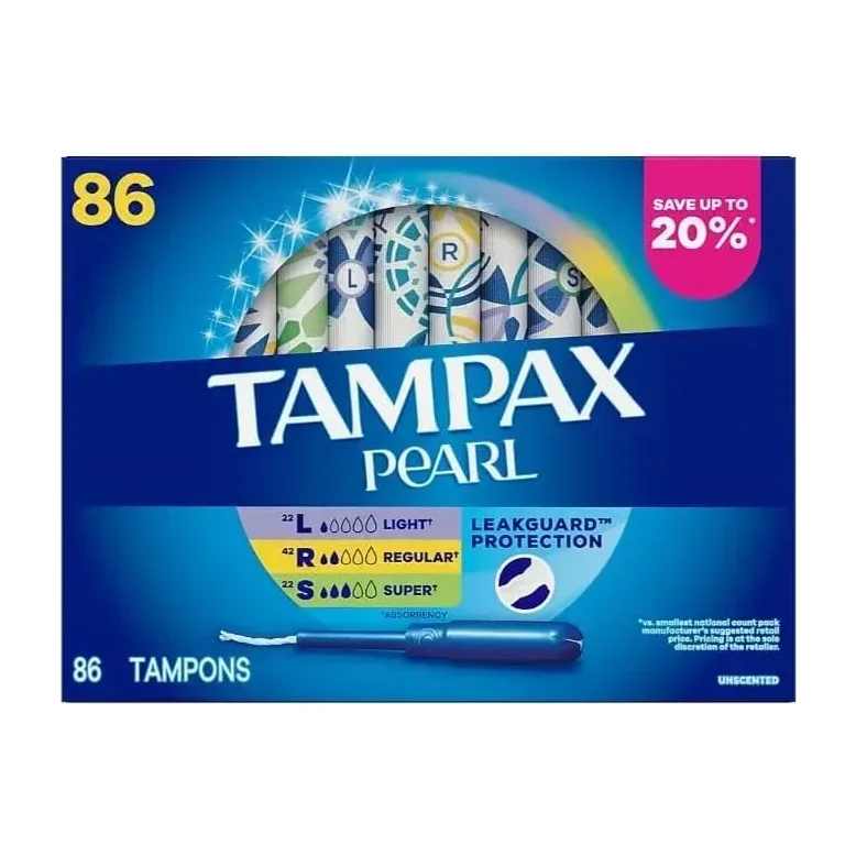 Tampax Pearl Advanced Tampons in Kenya - Assorted 86 Count