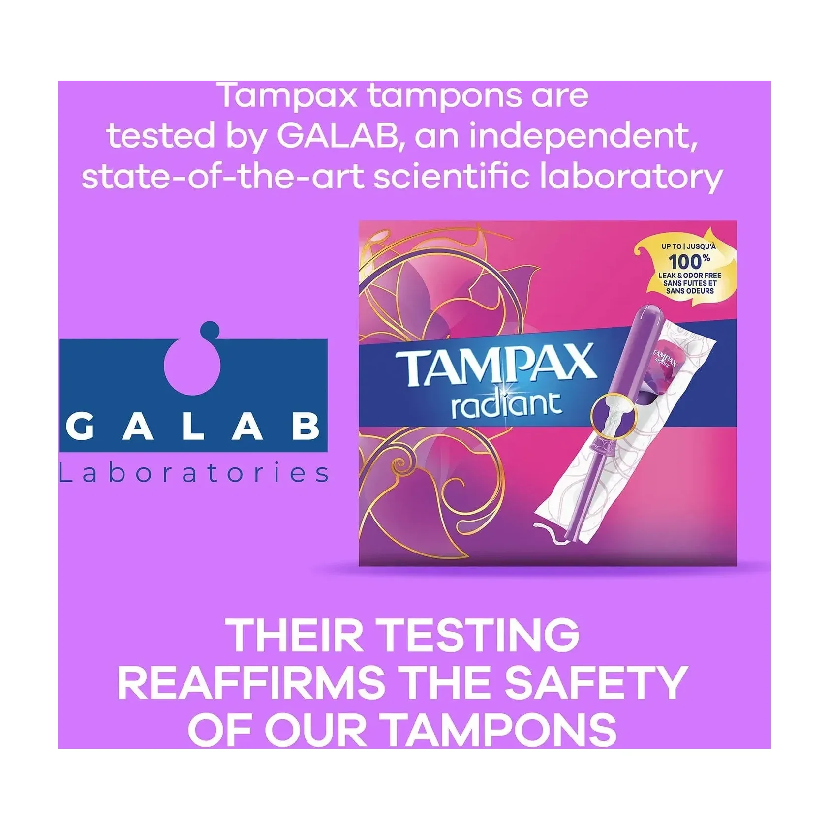 Tampax Radiant Tampons in Kenya - Trio Pack 77 Count