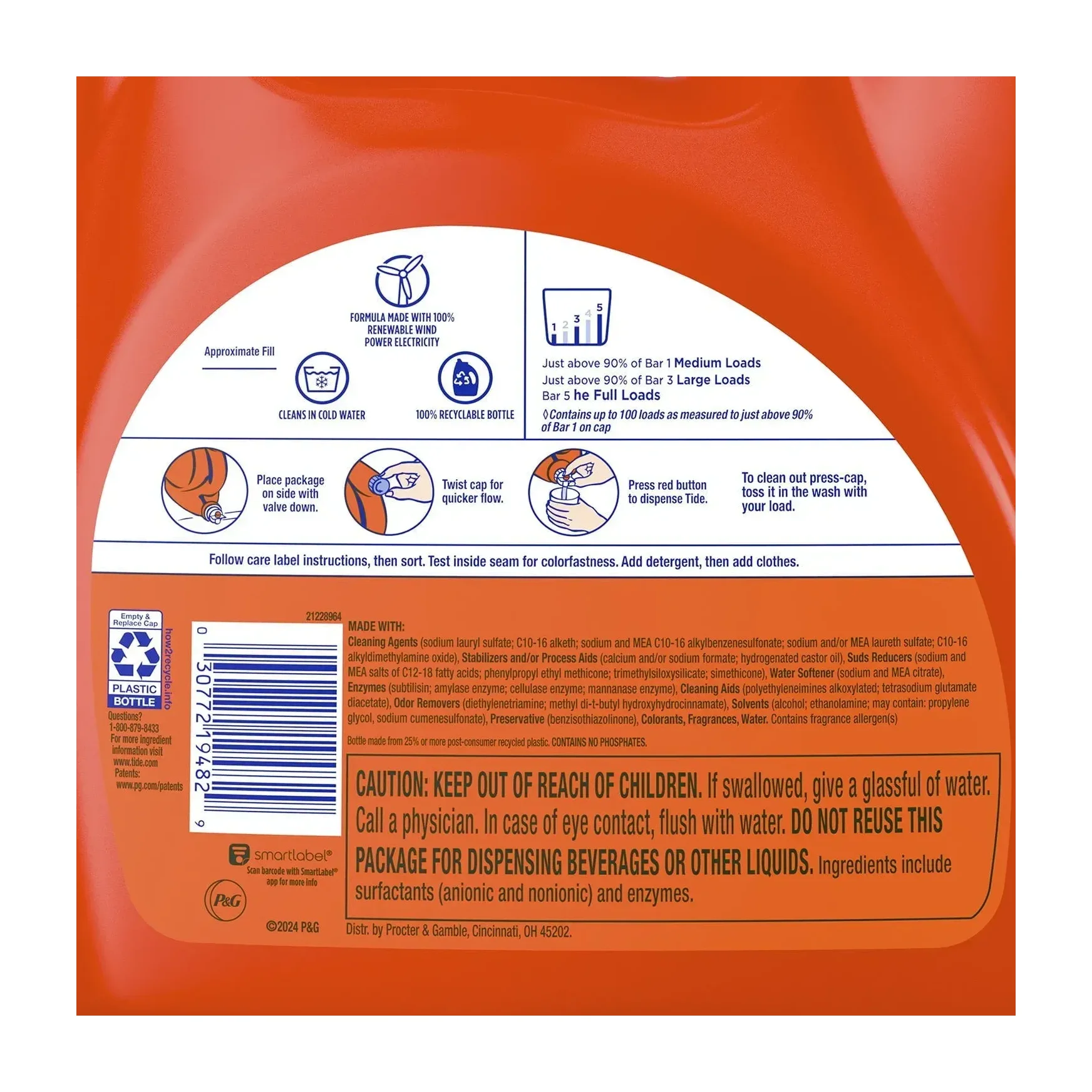 Tide Liquid Laundry Detergent in Kenya - With Downy April Fresh, 100 Loads