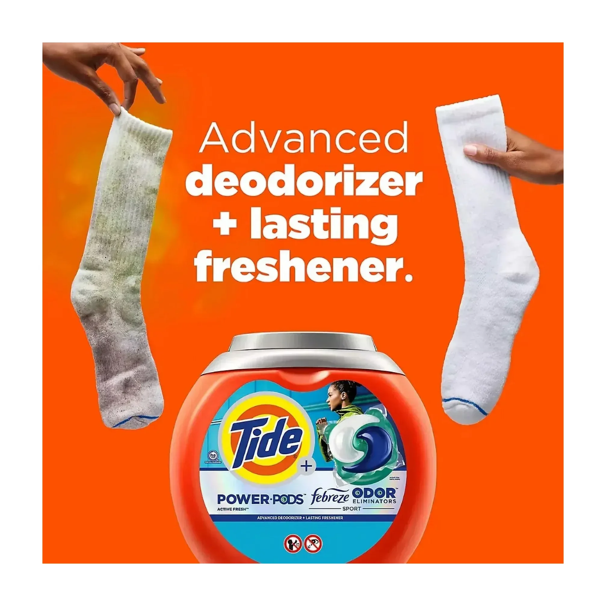 Tide PODS with Febreze Sport Odor Eliminator 72 count.