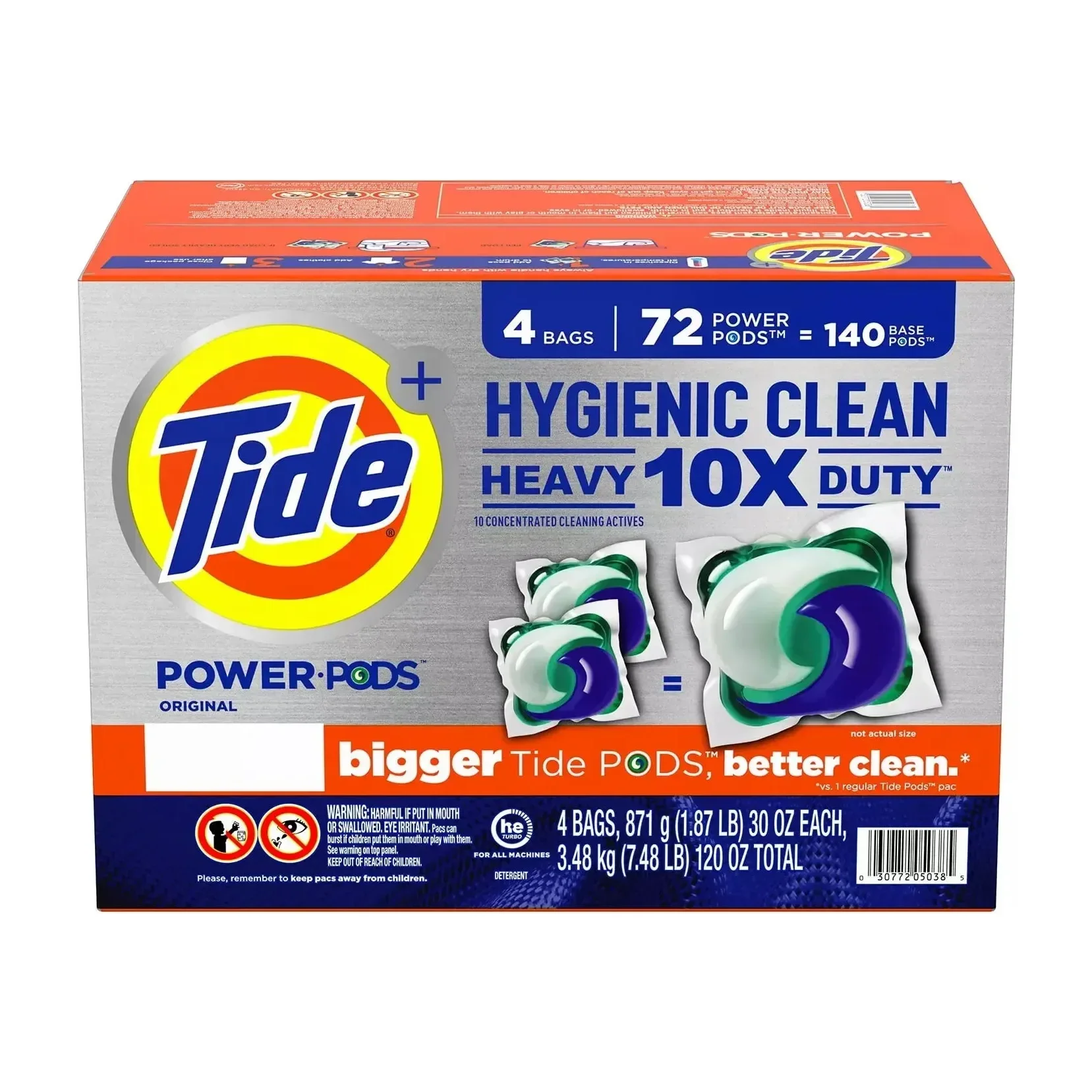 Tide Power PODS Hygienic Clean Heavy Duty (72 Count)