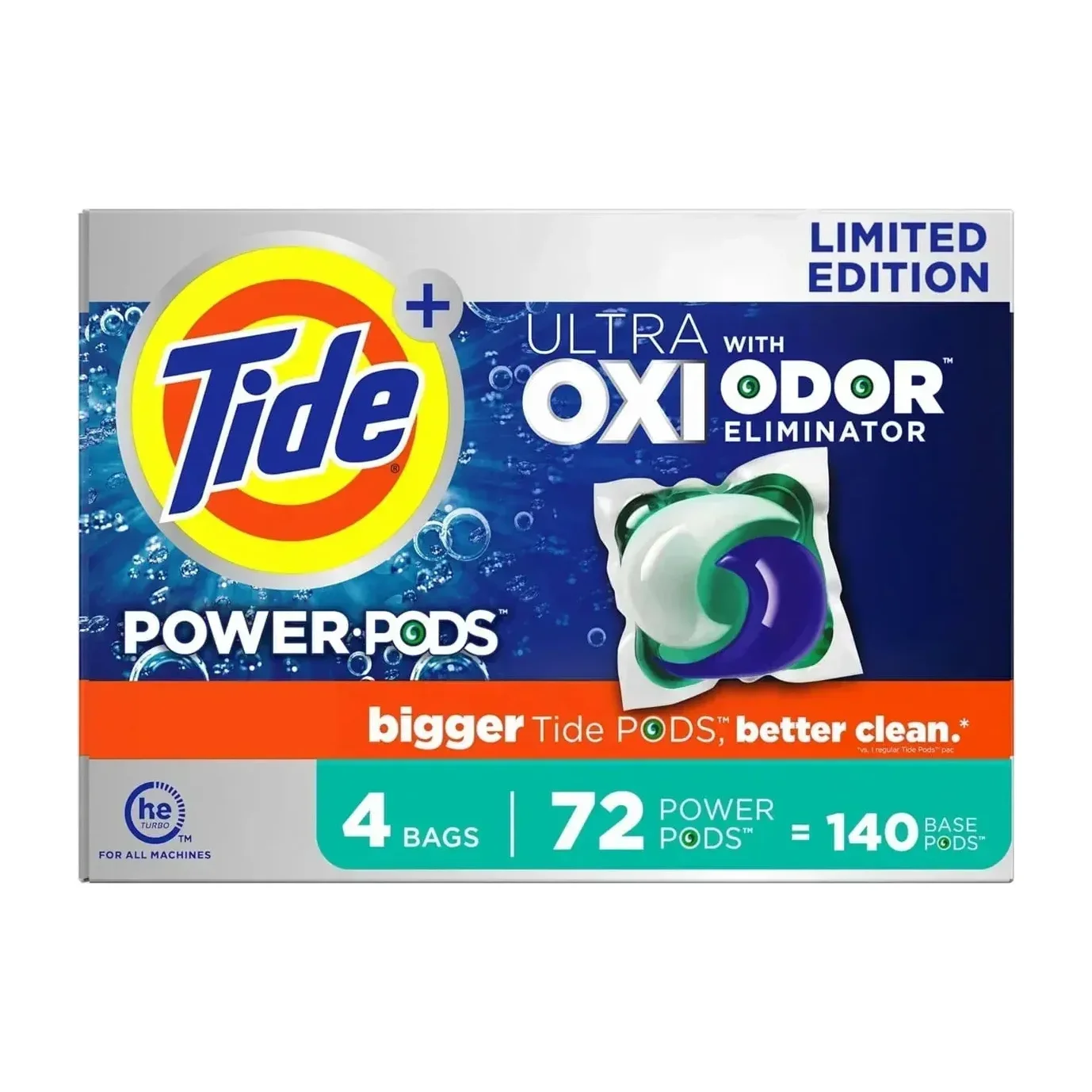 Tide Power PODS Ultra OXI with Odor Eliminators (72 Ct)