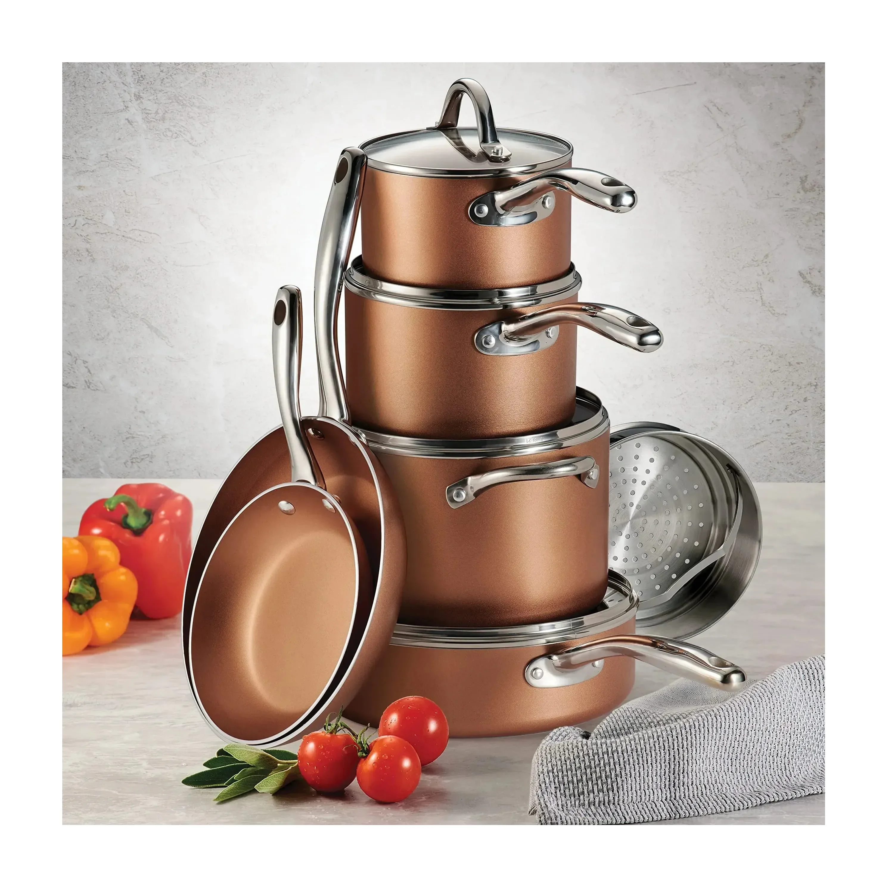 Tramontina Nonstick Cookware Set in Kenya - 11 Piece Copper