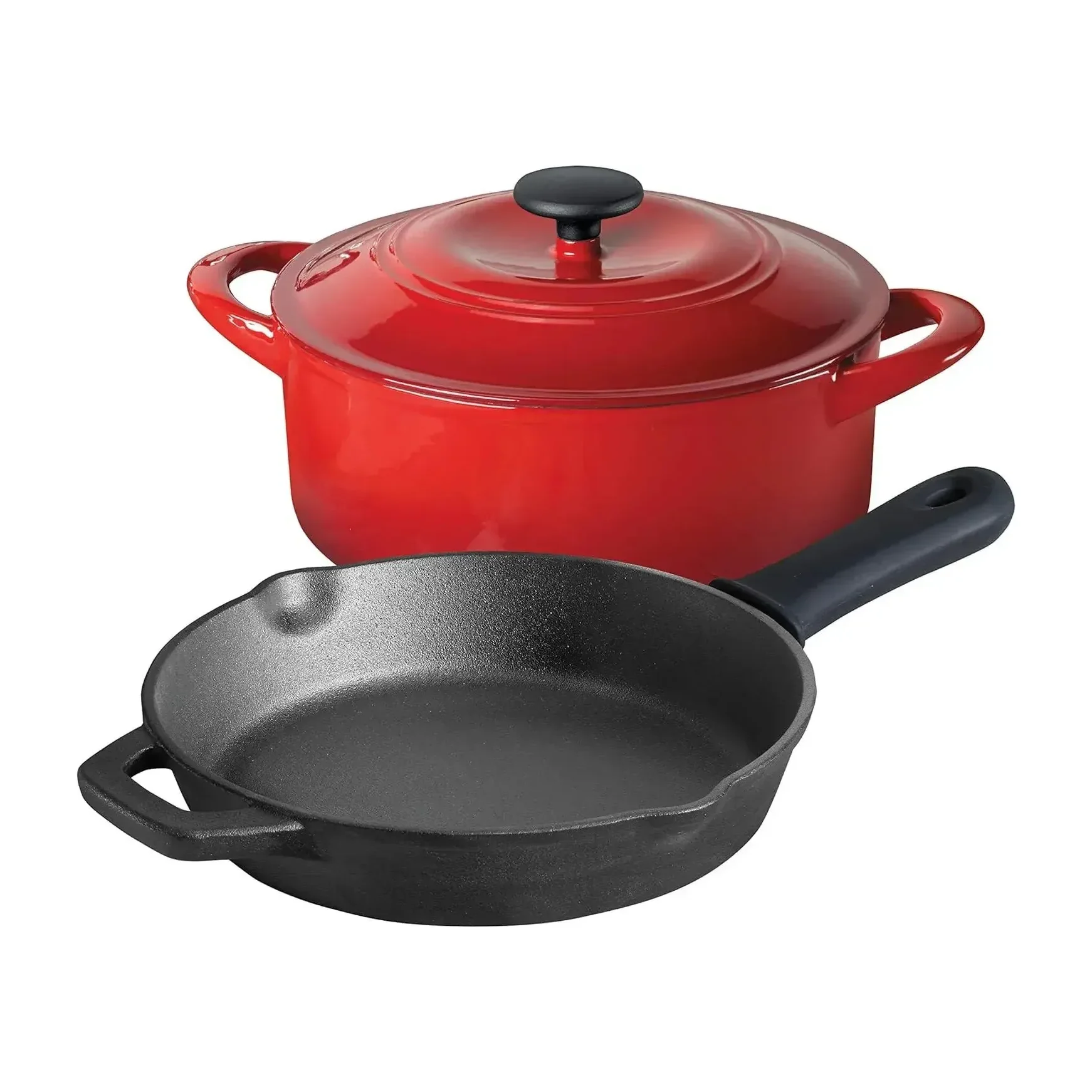 Tramontina 3-Piece Cast Iron Cookware Set, Red