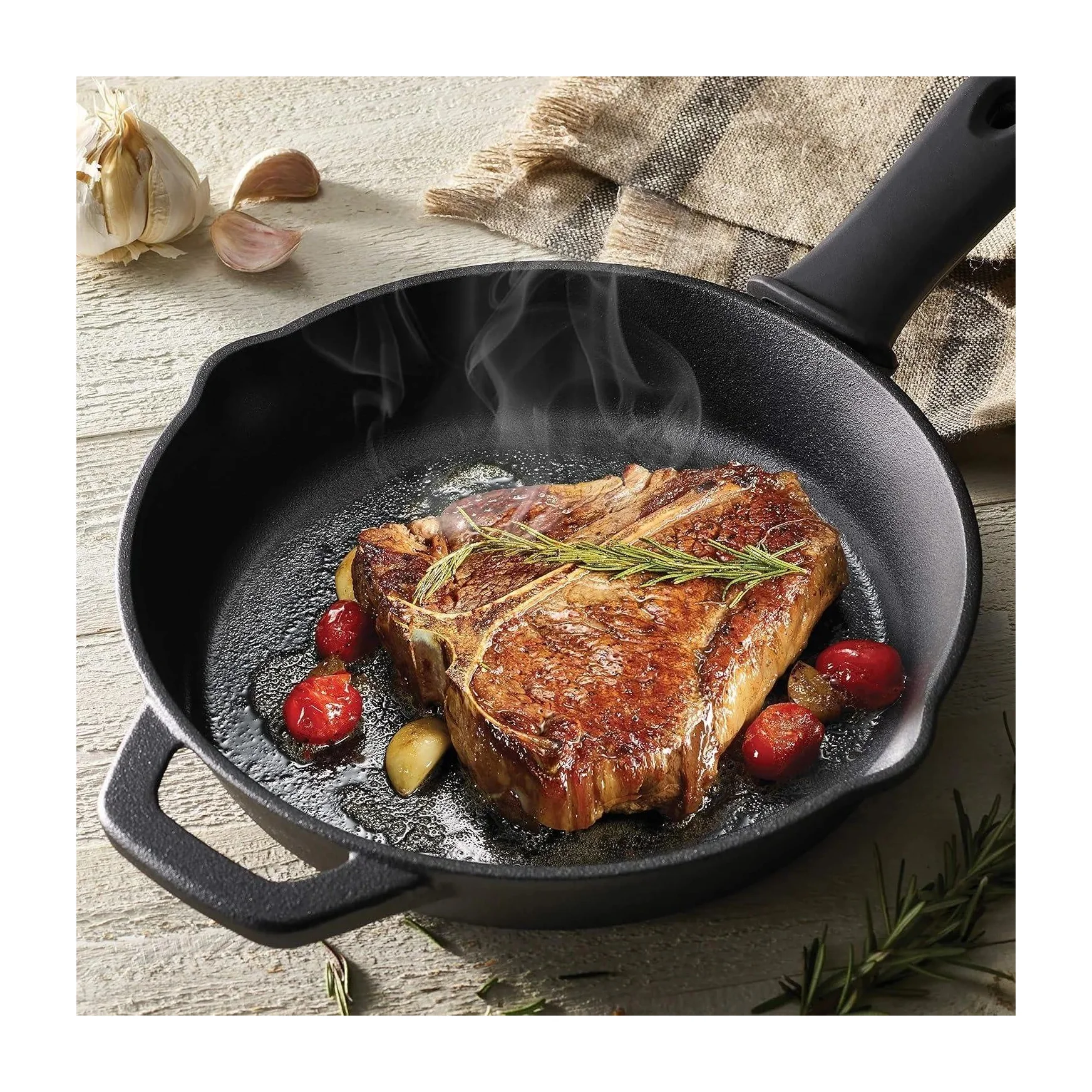 Tramontina 3-Piece Cast Iron Cookware Set, Red