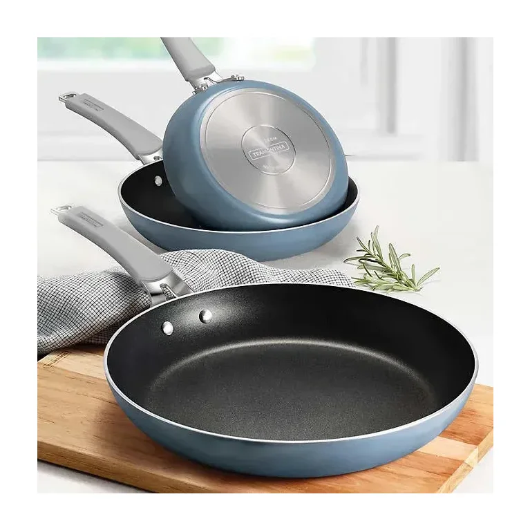Tramontina 3-Pack Fry Pans, Charcoal Black