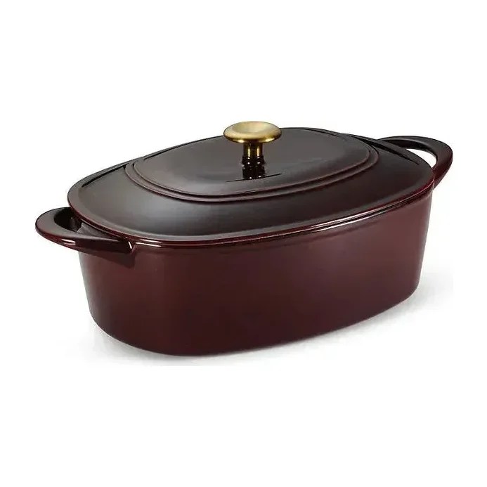 Tramontina Cast Iron Oval Dutch Oven Pot with Lid