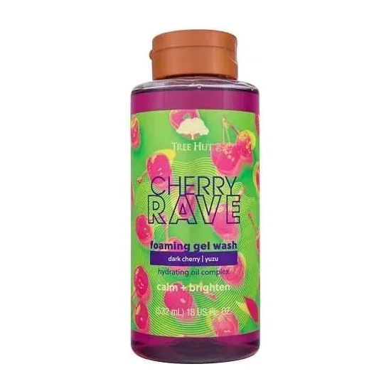 Tree Hut Cherry Rave Foaming Body Wash