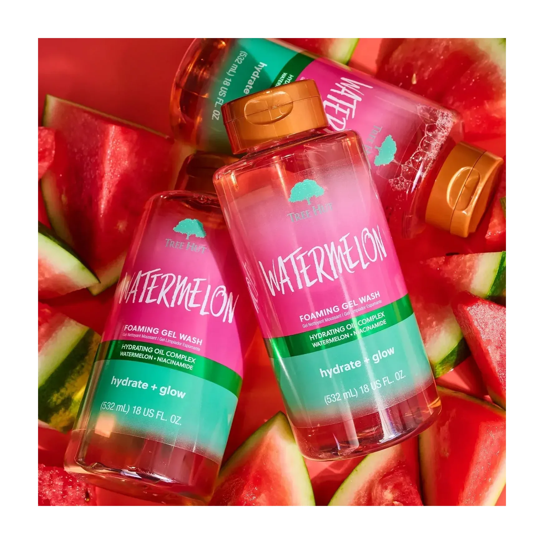 Tree Hut Watermelon Foaming Body Wash (2 Pack)