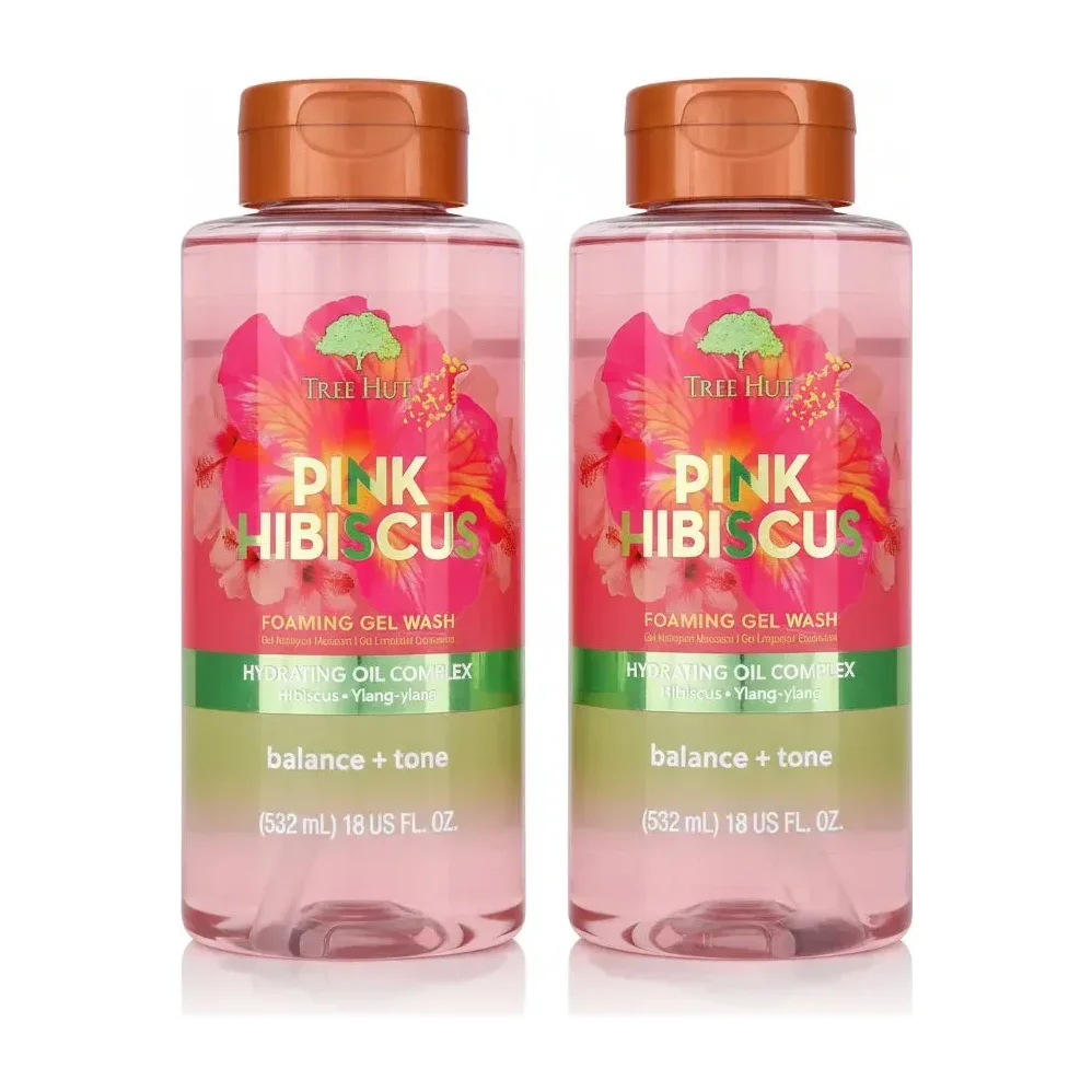 Tree Hut Pink Hibiscus Foaming Body Wash (2 Pack)
