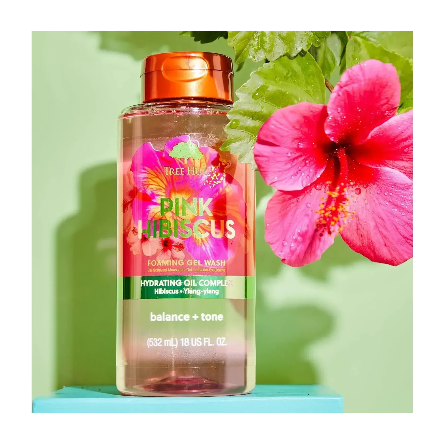 Tree Hut Pink Hibiscus Foaming Body Wash (2 Pack)