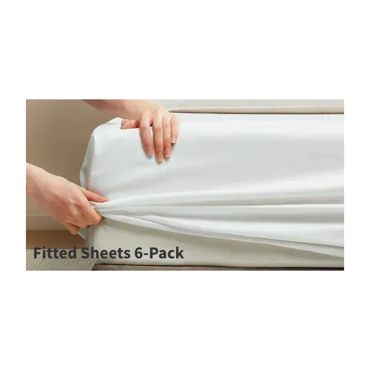 Welspun White Fitted Sheets in Kenya - Pack of 6 Twin