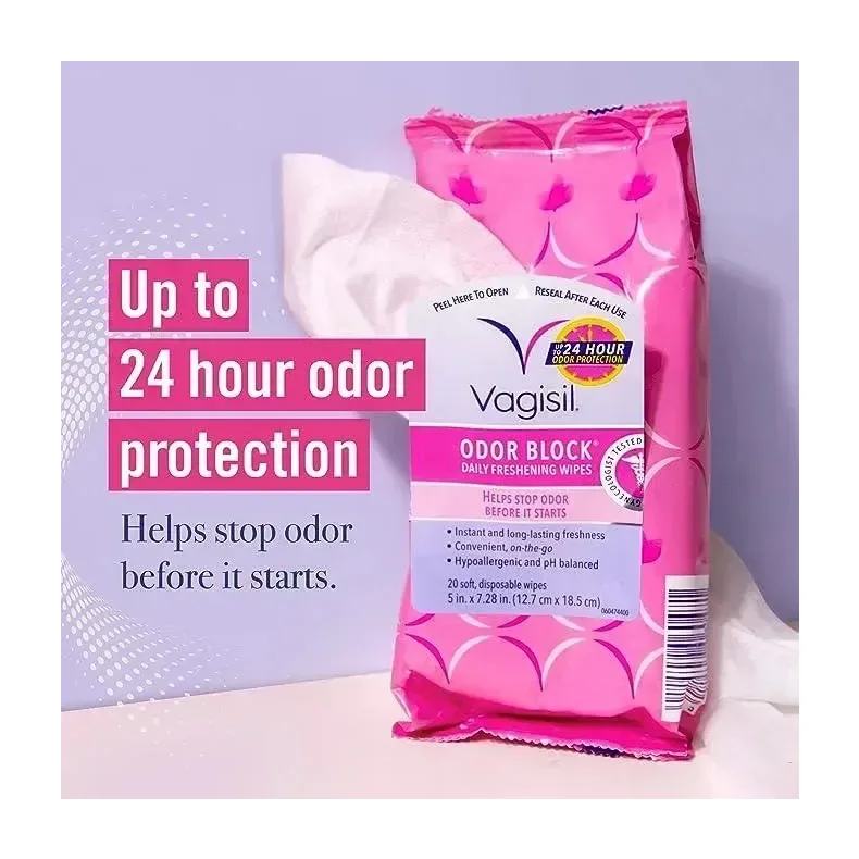 Vagisil Odor Block Daily Freshening Wipes