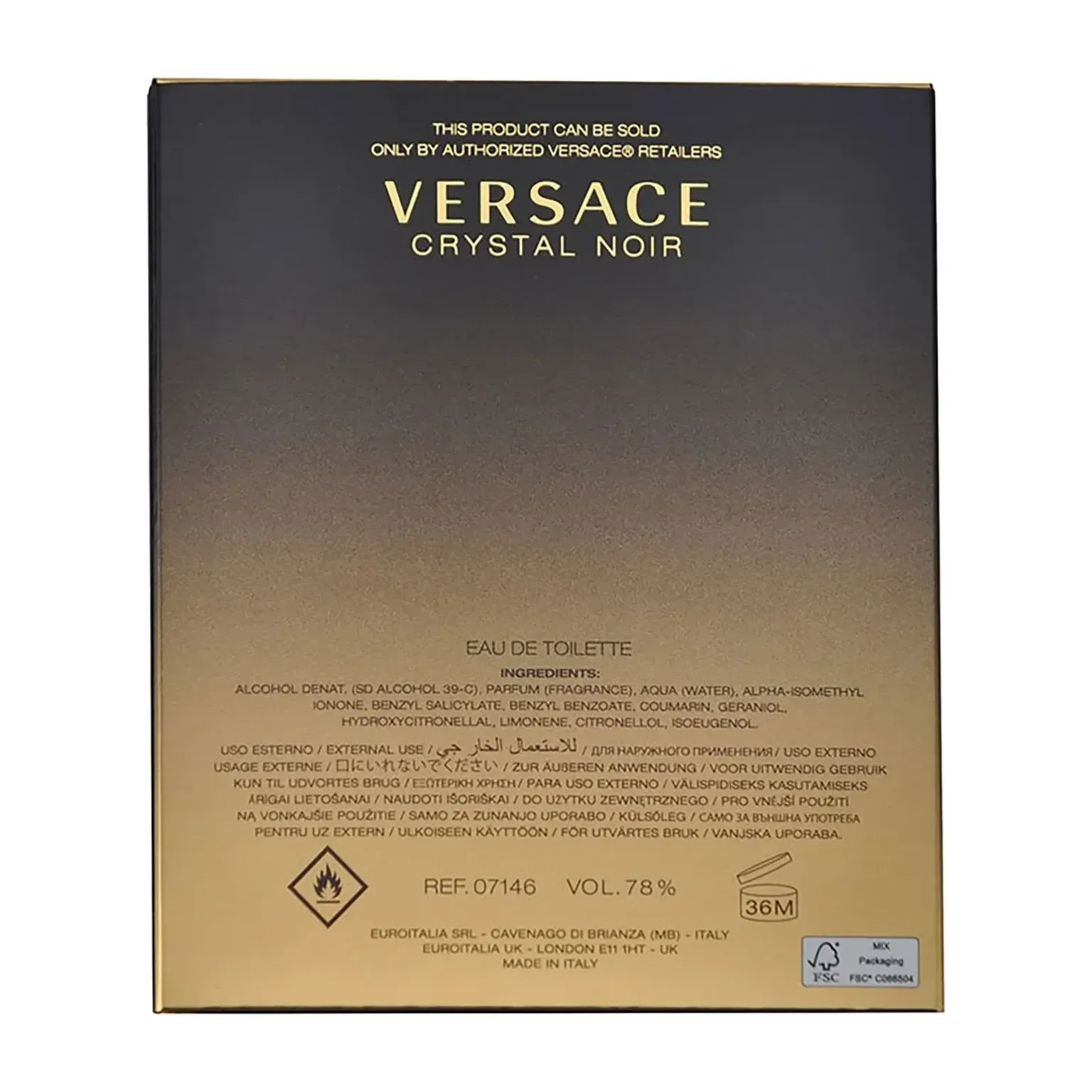 Versace Crystal Noir Eau de Toilette.