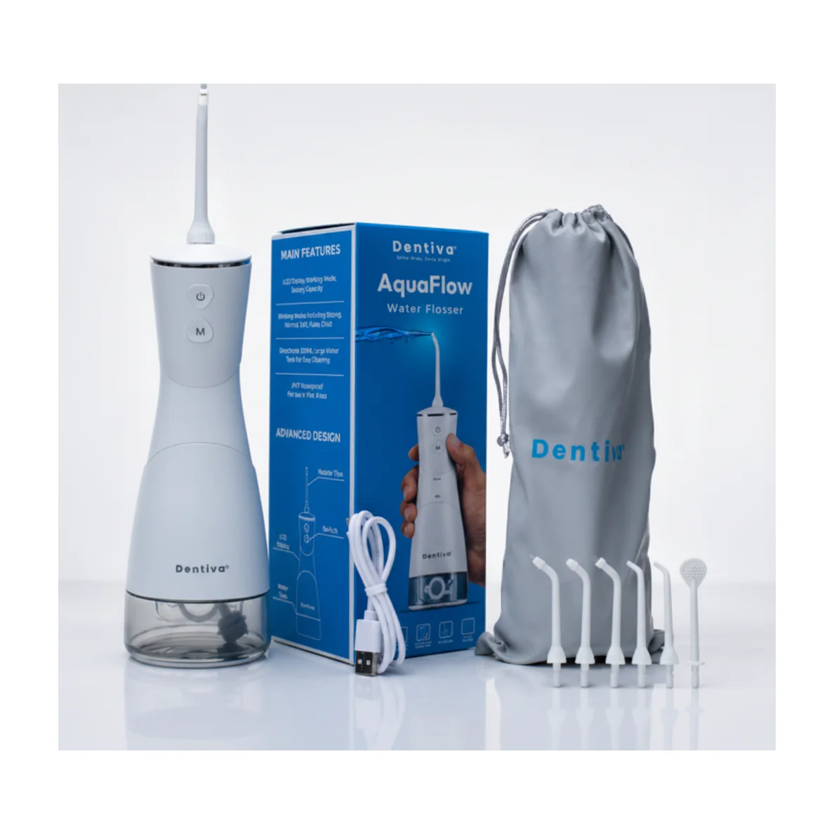 Water Flosser Dentiva AquaFlow Ozone (White)