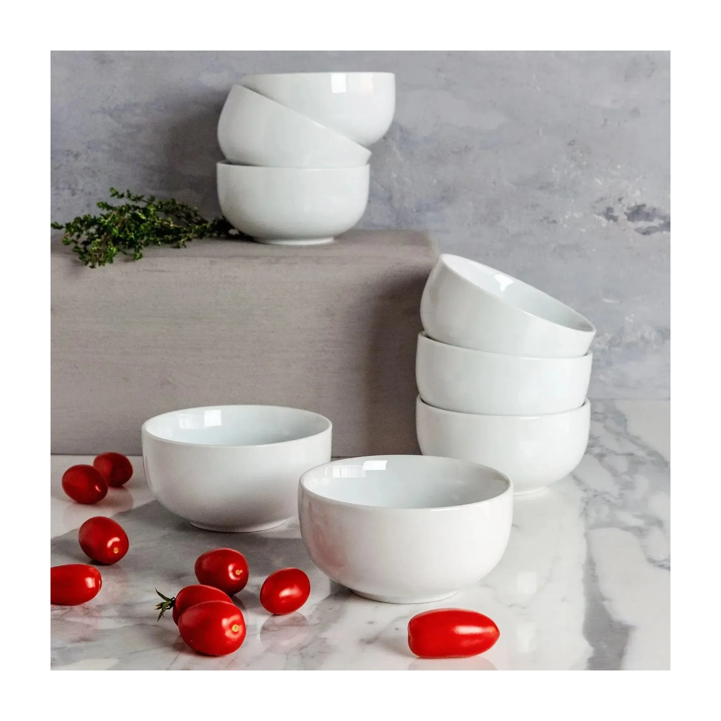 White Porcelain Ramekin Set in Kenya - 8 Piece