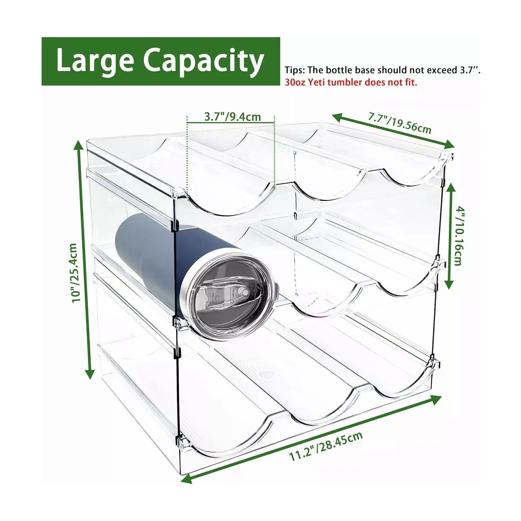 3 Tier Wine Rack and Water Bottle Organizer Storage Rack