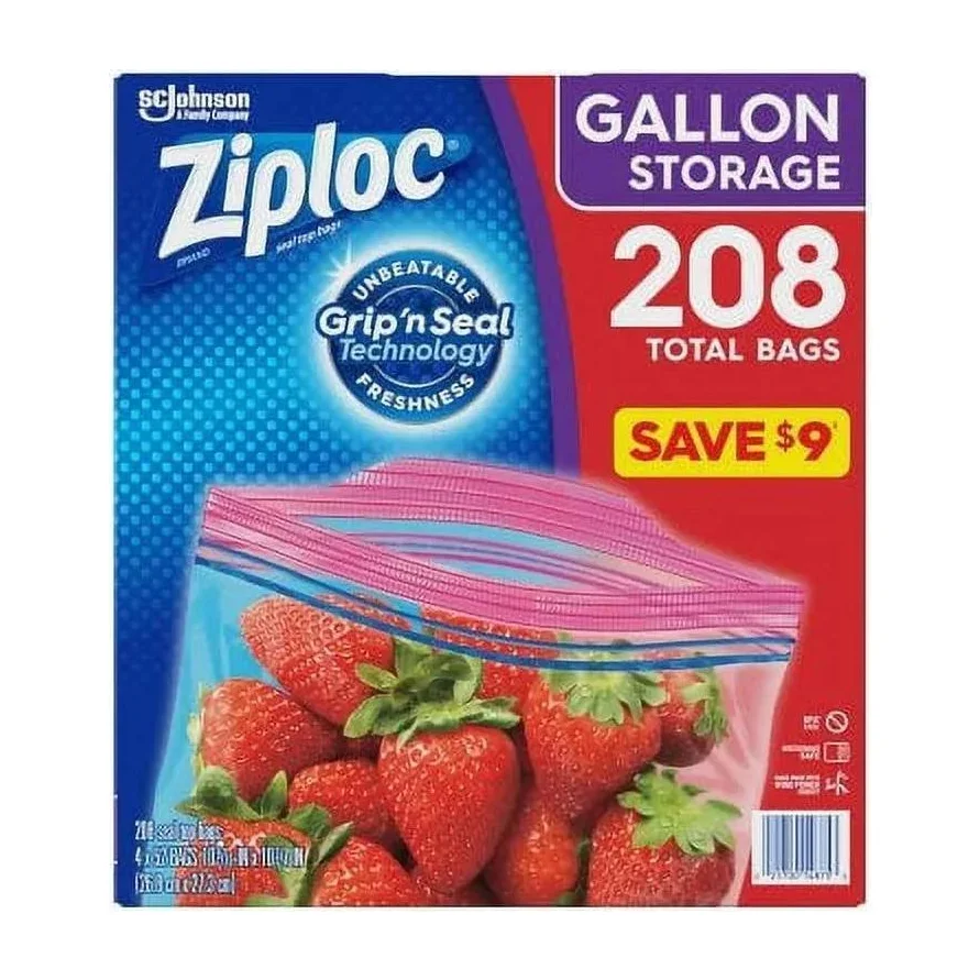 Ziploc Gallon Storage Bags in Kenya - Easy Open Tabs 208 ct