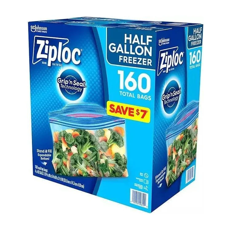 Freezer Bags in Kenya - Ziploc Half Gallon, 160 Count